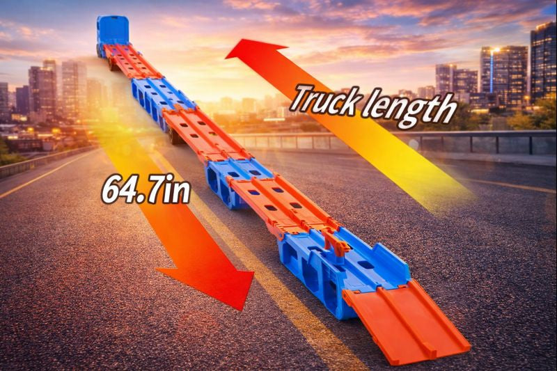 Kids Toy Car Carrier Truck Set with Mini Cars & Extendable Track