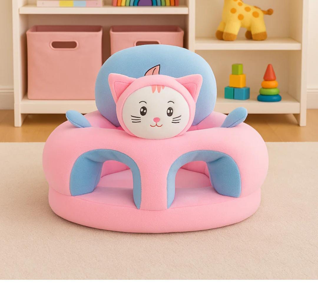 Baby Cat Sofa Seat – Pink & Blue Plush