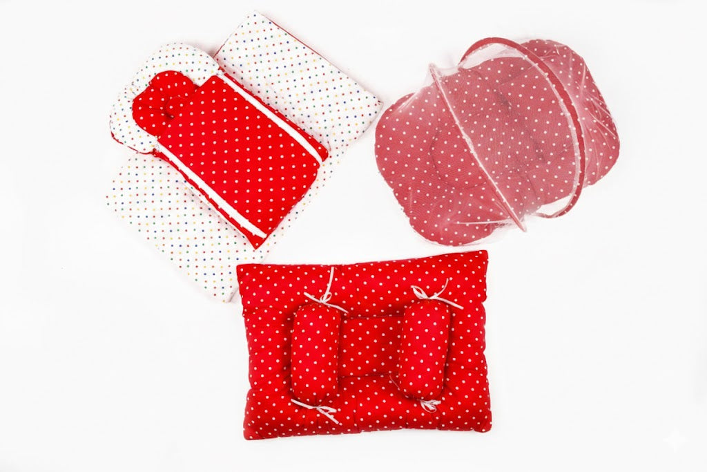 Premium Portable Infant Bedding Set with Protective Mosquito Net
