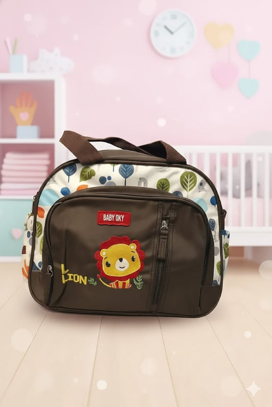 Baby OKY Lion Theme Baby Diaper Bag – Multi-Pocket Travel Organizer