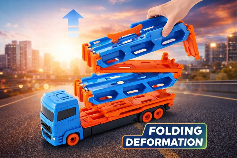 Kids Toy Car Carrier Truck Set with Mini Cars & Extendable Track