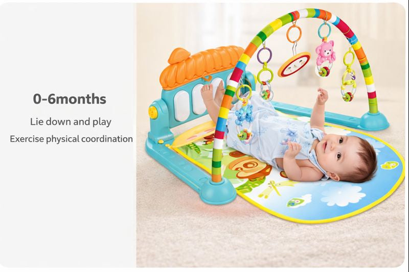 Baby Musical Play Gym & Activity Mat with Hanging Toys