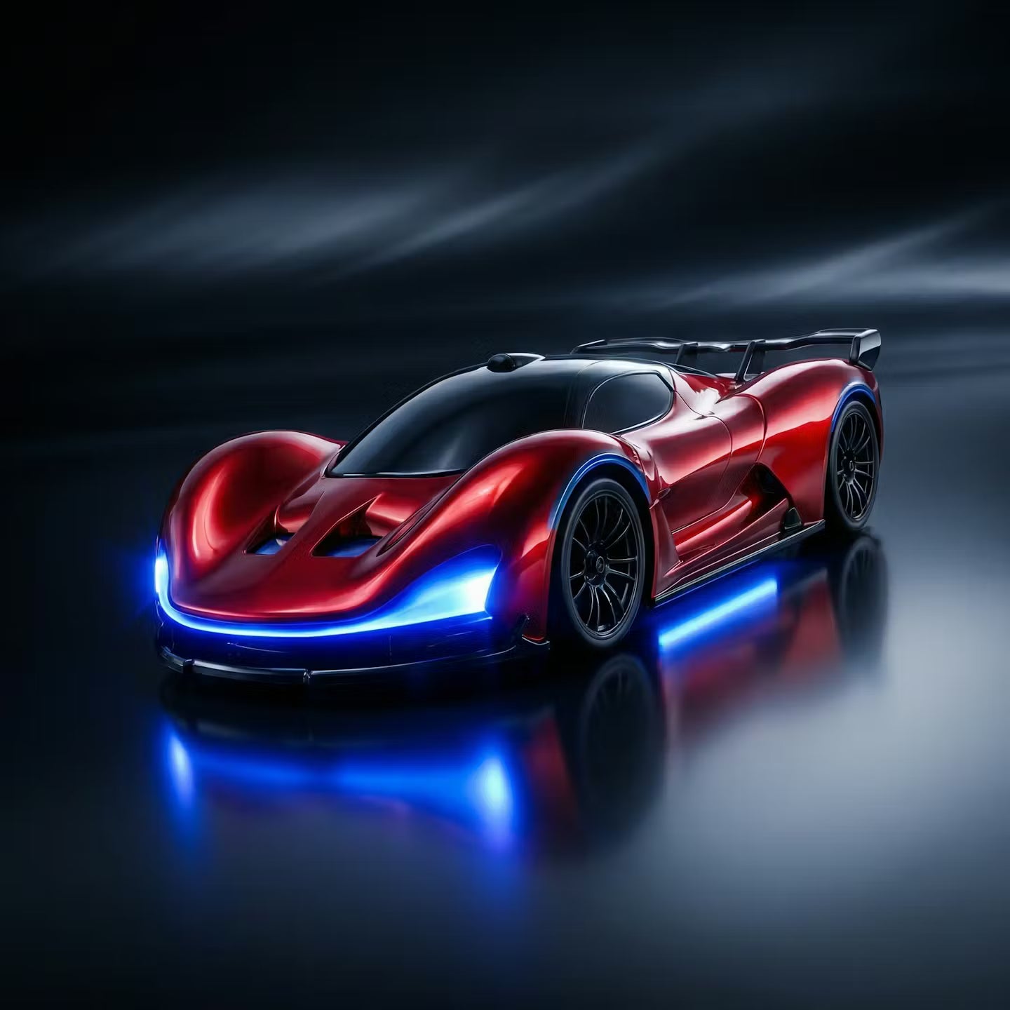 High-Speed RC Drift Car with LED Underglow & Racing Cones