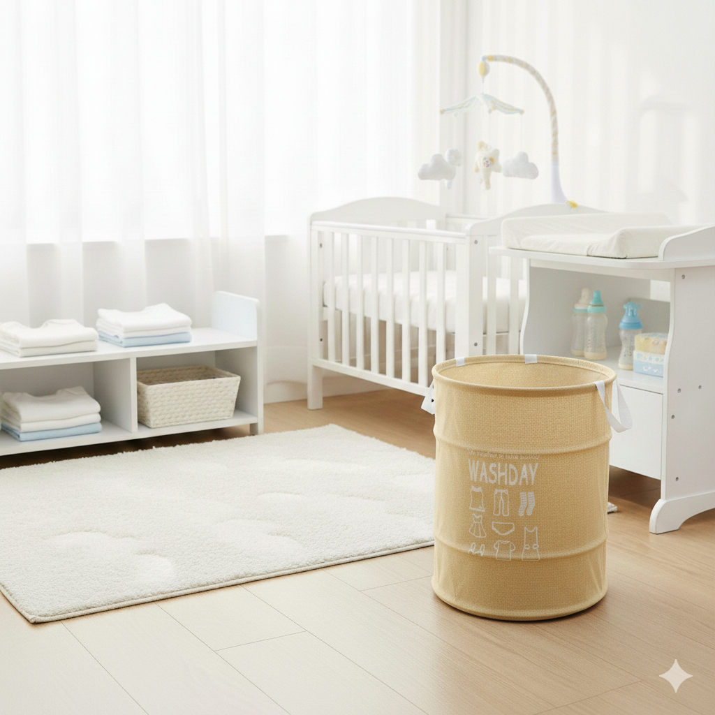 Premium Foldable Baby Basket for Nursery Storage