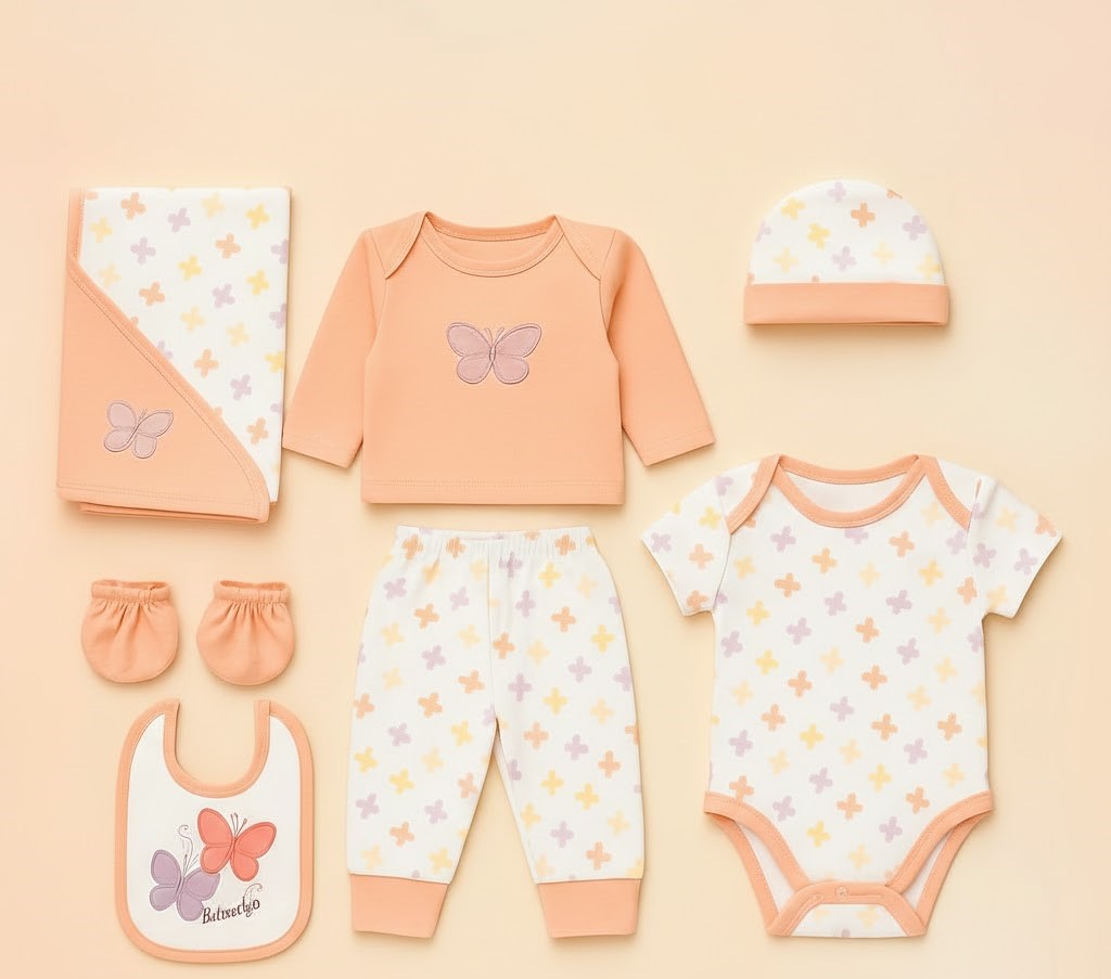 Premium 7-Piece Essential Newborn Layette & Clothing Set