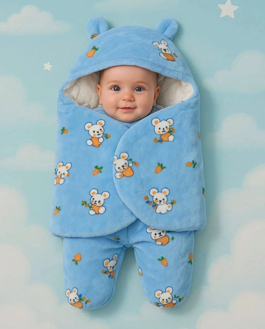 Bear Print Baby Swaddle