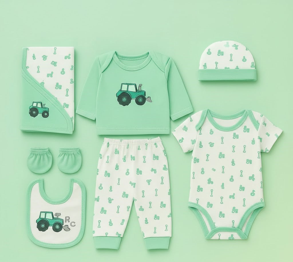 Premium 7-Piece Essential Newborn Layette & Clothing Set