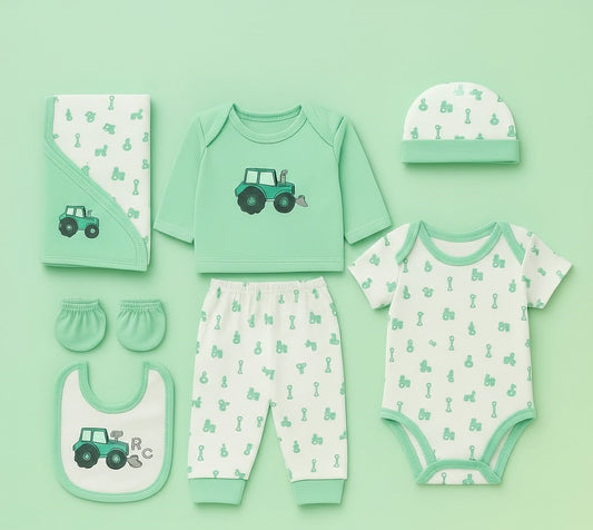 Premium 7-Piece Essential Newborn Layette & Clothing Set