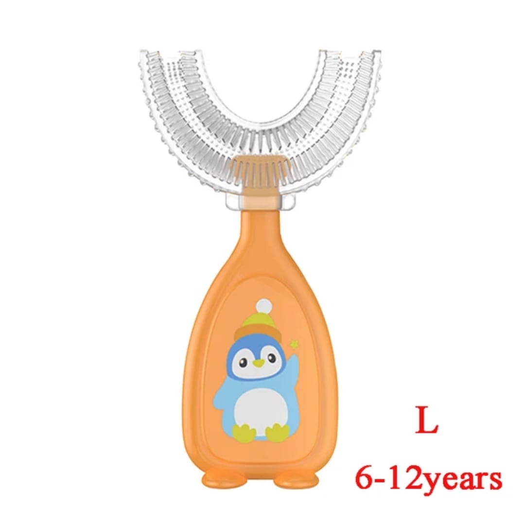 Penguin Pal U-Shaped Silicone Toothbrush for Toddlers & Kids – 360° Oral Care