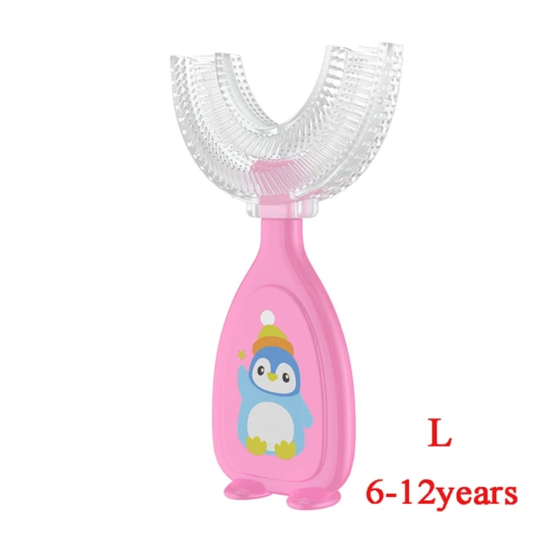 Penguin Pal U-Shaped Silicone Toothbrush for Toddlers & Kids – 360° Oral Care