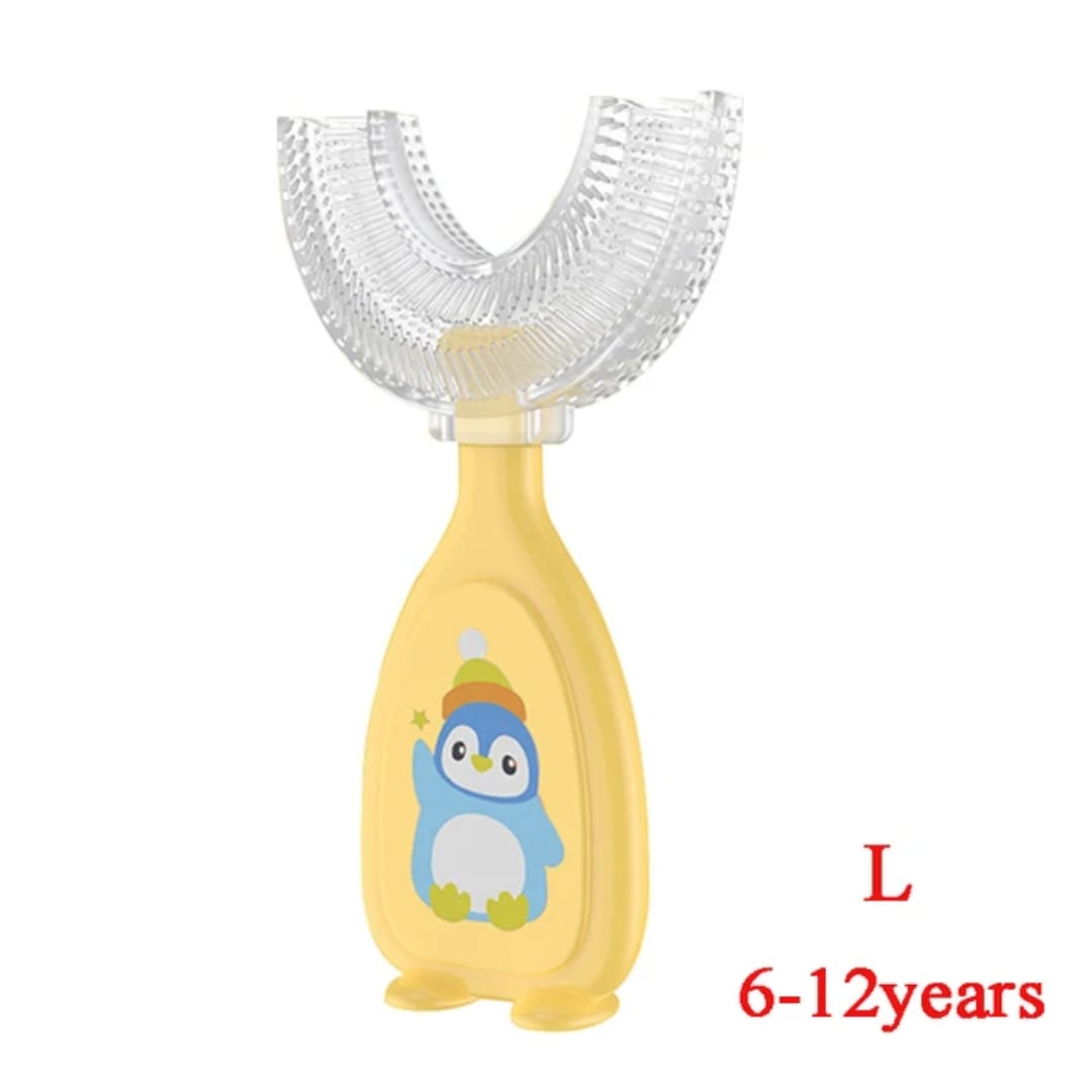 Penguin Pal U-Shaped Silicone Toothbrush for Toddlers & Kids – 360° Oral Care